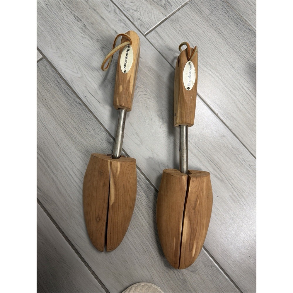 B.O.Q. Wooden Shoe Trees/Boot Trees (Set Of 3) Adjustable Metal Shaft S - Picture 2 of 8